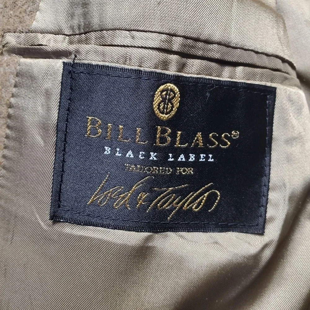 VTG Bill Blass Camel Hair Blazer Mens 42R Tan Sport Coat‎ Made USA 80s Old Money